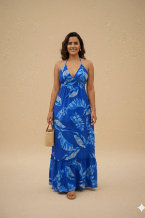 Vestido Folhagem Colonial