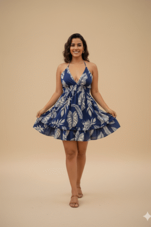 Vestido Porcelana Azul.